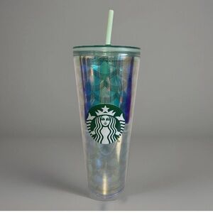 Starbucks Iridescent, Rainbow Siren Scales, Mermaid 24OZ Tumbler Travel NWT